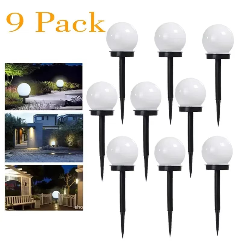 Solar LED Light Outdoor Solar Lawn Light Decor Solar Garden Light White Bulb Lawn Light Street Light Waterproof Garden Light