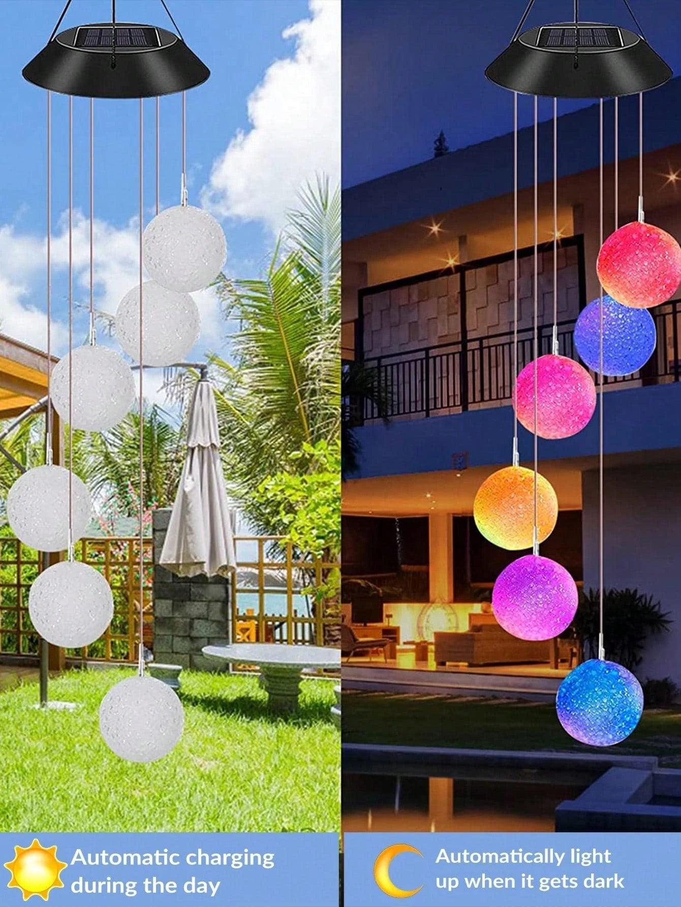 1Pc Solar Wind Chimes Light, Landscape Light, Garden Light Fall Decor House Decor Outdoor Decor