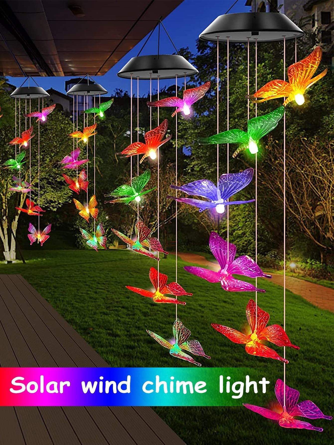 1Pc Solar Wind Chimes Light, Landscape Light, Garden Light Fall Decor House Decor Outdoor Decor