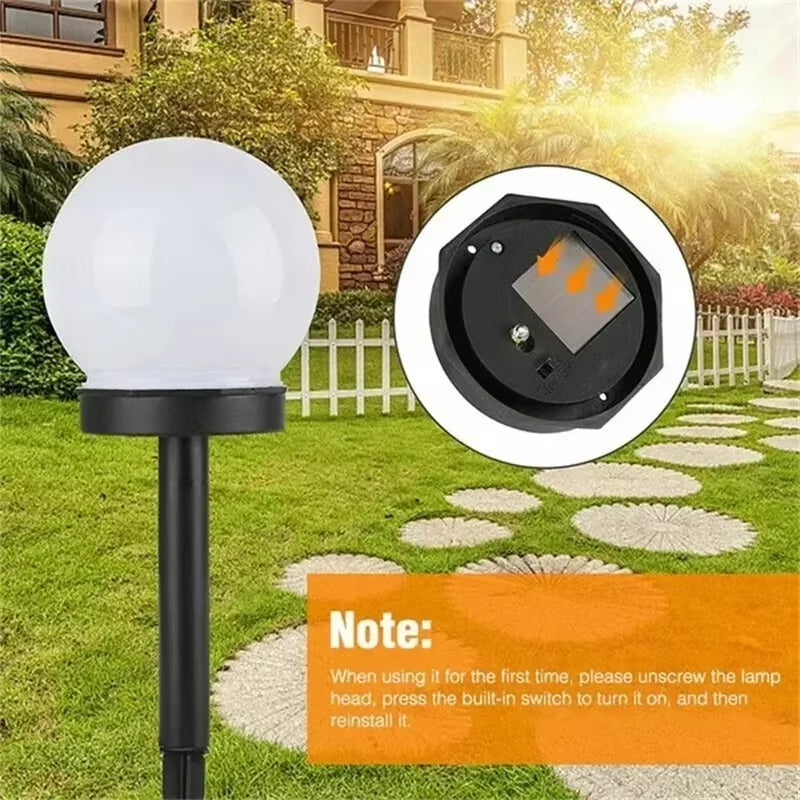 Solar LED Light Outdoor Solar Lawn Light Decor Solar Garden Light White Bulb Lawn Light Street Light Waterproof Garden Light