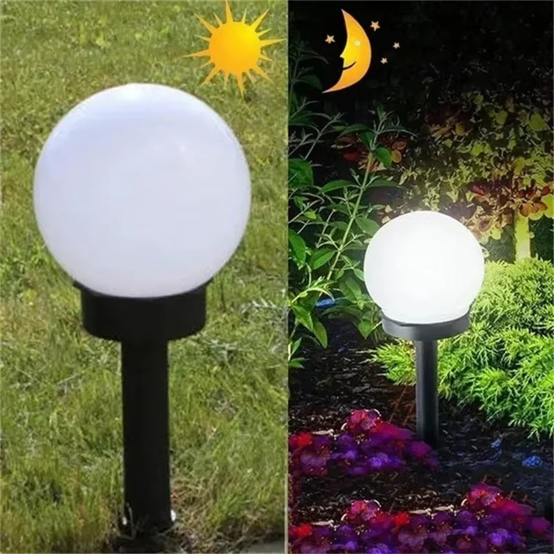 Solar LED Light Outdoor Solar Lawn Light Decor Solar Garden Light White Bulb Lawn Light Street Light Waterproof Garden Light