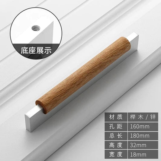 Wood Furniture Handle Cabinet Handles Furniture Accessory Drawer Knobs Kitchen Handle Natural for Furniture Pulls