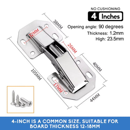 Hinges Furniture No Trenching Furniture Fittings Hinges for Kitchen Cabinets Soft Close with Screws Furniture Hardware